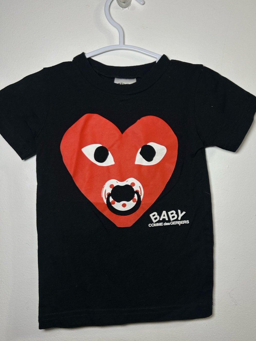 Comme des Garçons Baby Black & Red Heart Graphic Little Giants Giant Shorties